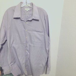 Lavendar Apt 9 100% cotton XLT button down dress shirt